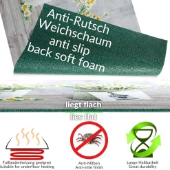Küchenläufer Küchenteppich Läufer Flur Teppichläufer Sprinty Camomilla Grau 50cm Breit