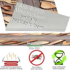 Küchenläufer Küchenteppich Läufer Flur Teppichläufer Holz Dielen Braun 50cm Breit