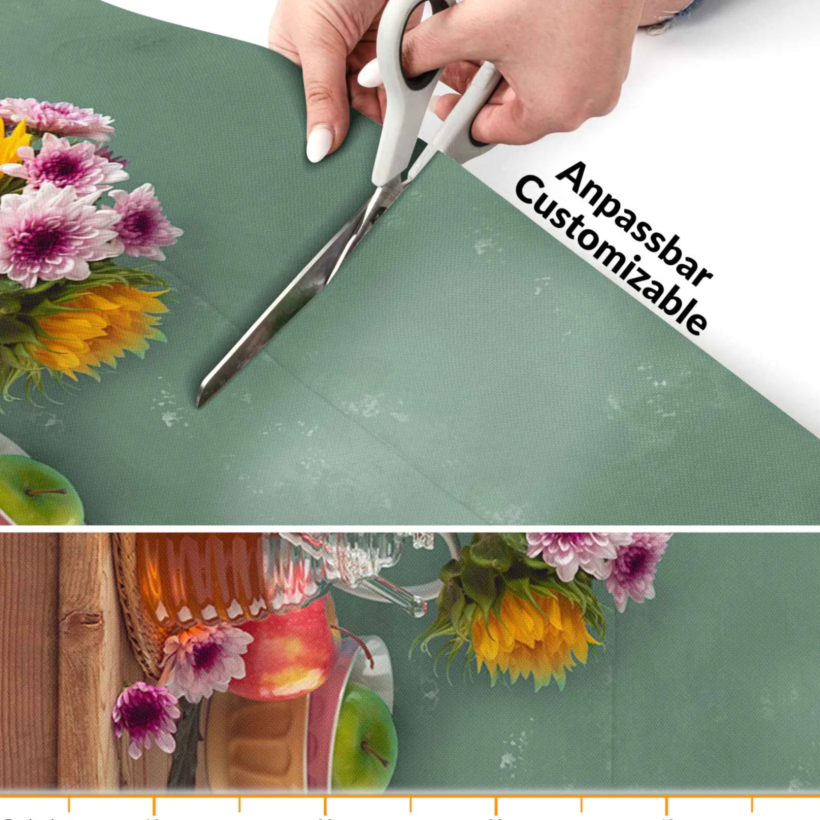 Küchenläufer Küchenteppich Läufer Flur Teppichläufer Blumen Frühling Mehrfarbig 50cm Breit
