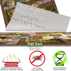 Küchenläufer Küchenteppich Läufer Flur Teppichläufer Vintage Beige 80cm Breit