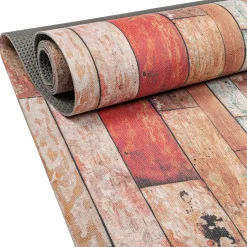 Küchenläufer Teppich Läufer Flurteppich waschbar rutschfest Holzoptik Breite 65cm