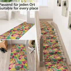 Küchenläufer Teppich Läufer Herbst Flurteppich waschbar rutschfest