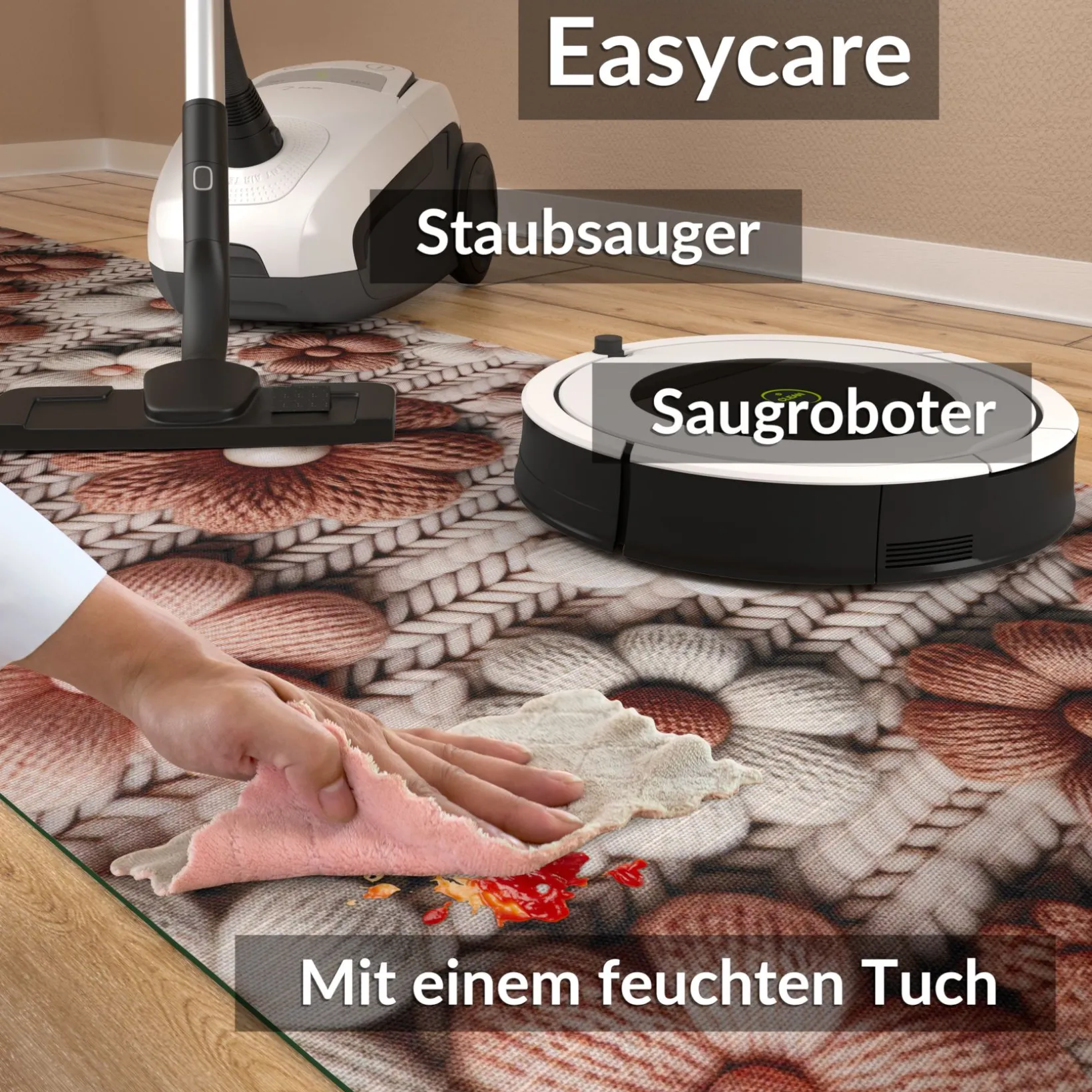 Küchenläufer Teppichläufer Läufer Flur Küchenteppich rutschfest pflegeleicht Novara Breite 52cm