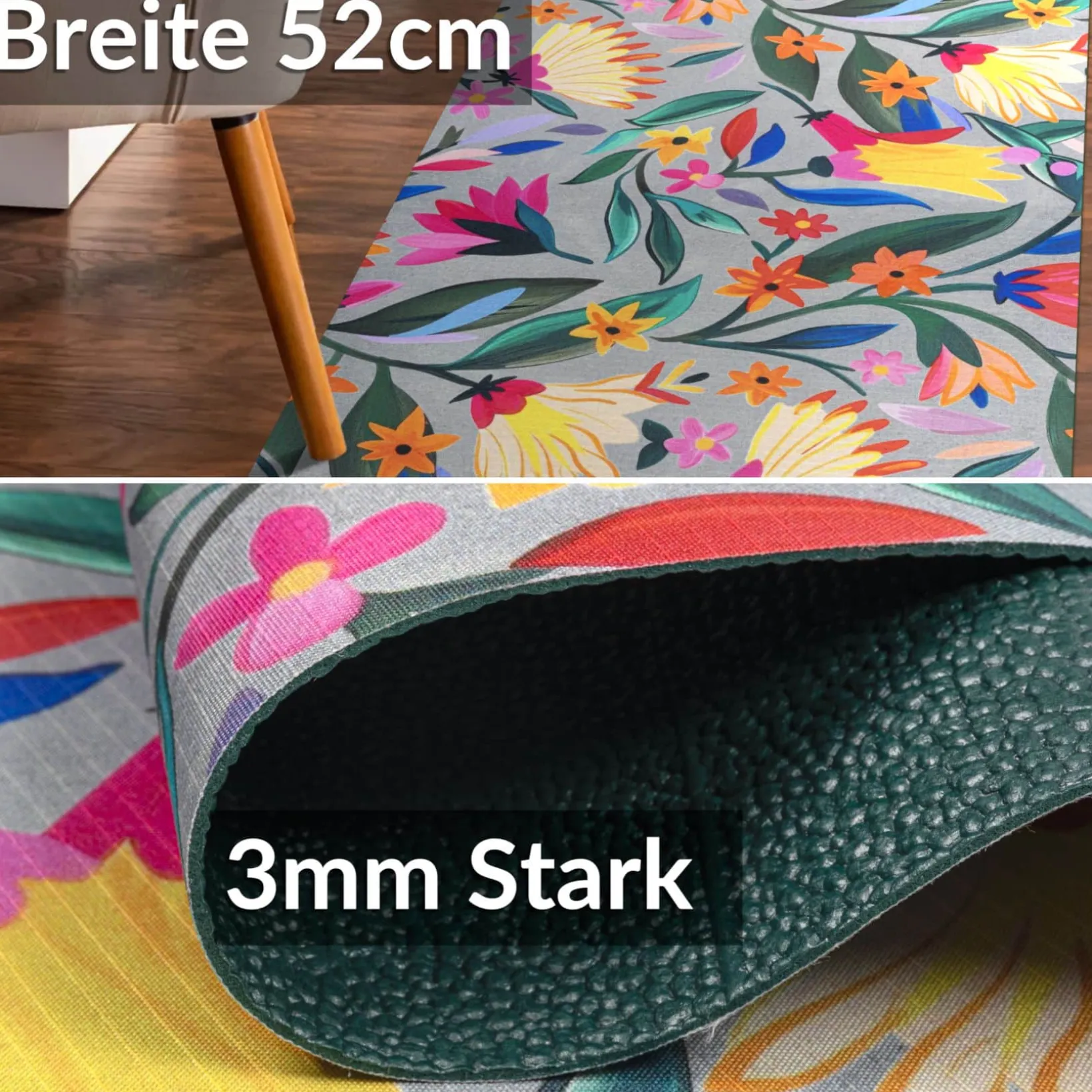 Küchenläufer Teppichläufer Läufer Flur Küchenteppich rutschfest pflegeleicht Sorella Breite 52cm