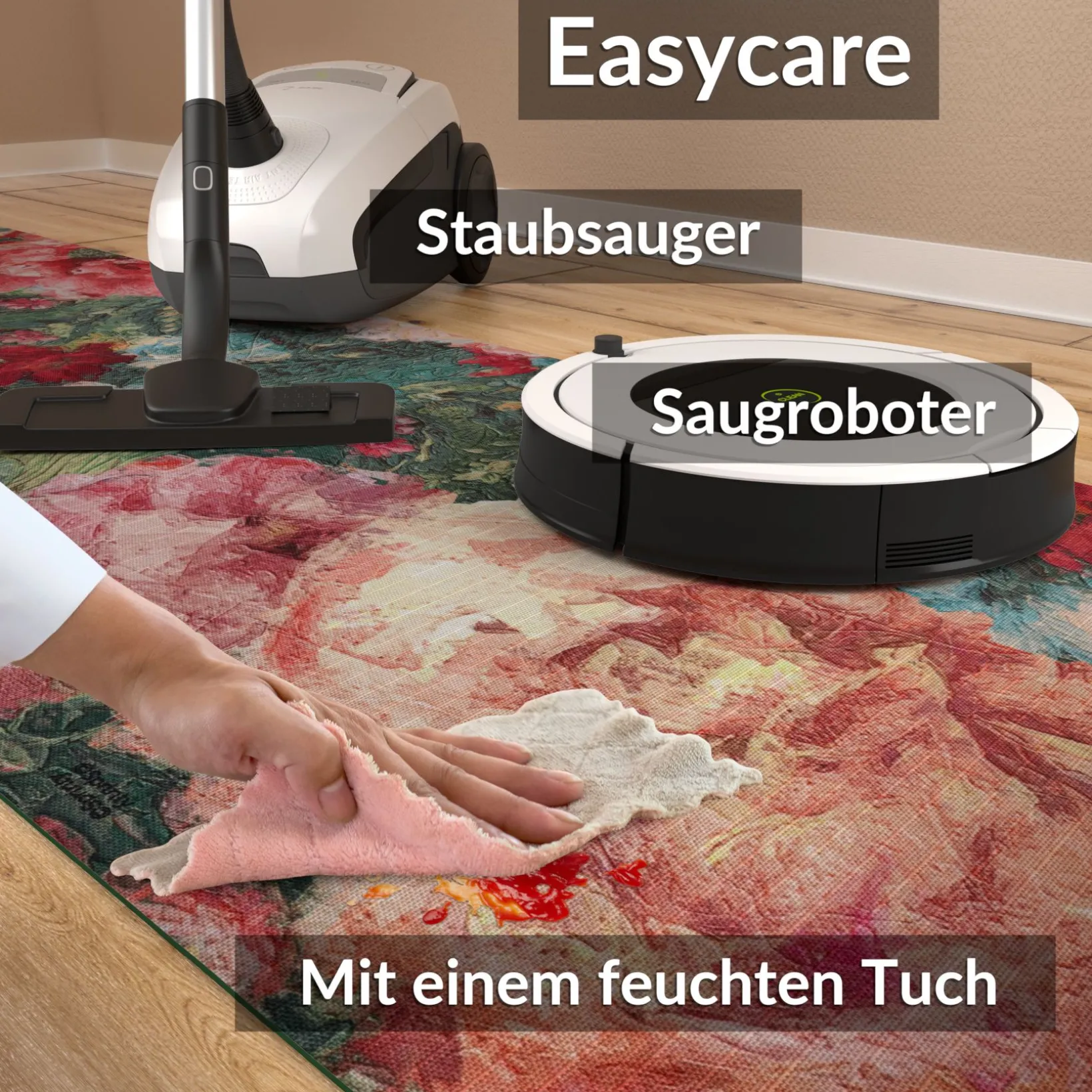 Küchenläufer Teppichläufer Läufer Flur Küchenteppich rutschfest pflegeleicht Ardina Breite 52cm
