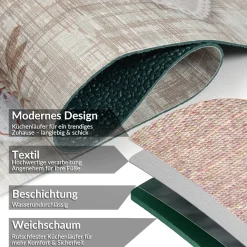 Küchenläufer Teppichläufer Läufer Flur Küchenteppich rutschfest pflegeleicht Malora Breite 52cm