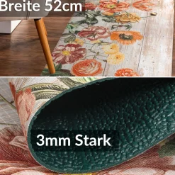 Küchenläufer Teppichläufer Läufer Flur Küchenteppich rutschfest pflegeleicht Serina Breite 52cm
