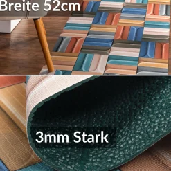 Küchenläufer Teppichläufer Läufer Flur Küchenteppich rutschfest pflegeleicht Nuvia Breite 52cm