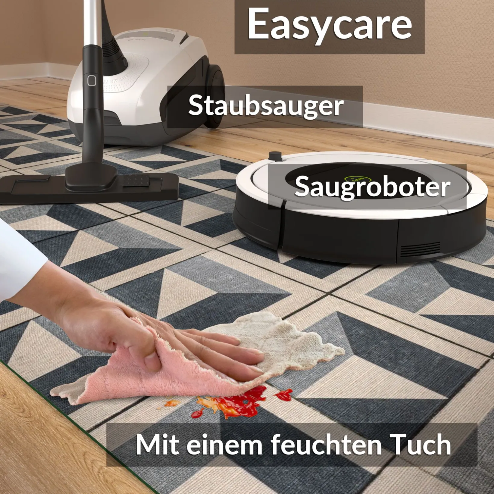 Küchenläufer Teppichläufer Läufer Flur Küchenteppich rutschfest pflegeleicht Amira Breite 52cm