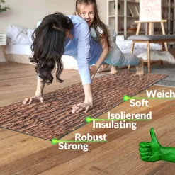 Küchenläufer waschbar Küchenteppich rutschfest Sprinty Baumrinde 52cm Breite