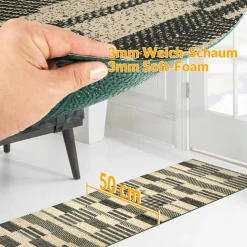 Küchenläufer waschbar Küchenteppich rutschfest Sprinty Barcode 52cm Breite