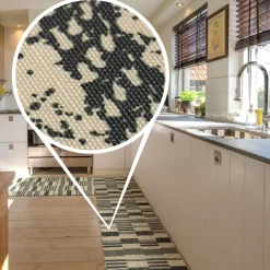 Küchenläufer waschbar Küchenteppich rutschfest Sprinty Barcode 52cm Breite