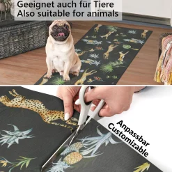Küchenläufer waschbar Textil + PVC Küchenteppich rutschfest Sprinty Indonesia Mattone Rot 50cm Breit