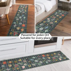 Küchenläufer waschbar Textil + PVC Küchenteppich rutschfest Sprinty Pesca Mehrfarbig 50cm Breit