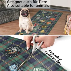 Küchenläufer waschbar Textil + PVC Küchenteppich rutschfest Sprinty Pesca Mehrfarbig 50cm Breit
