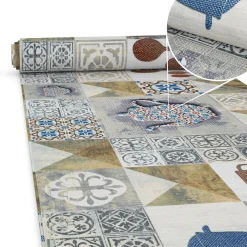 Küchenläufer waschbar Textil + PVC Küchenteppich rutschfest Sprinty Chicco Doro Mehrfarbig 50cm Breit