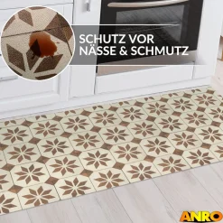 Küchenteppich Küchenläufer abwaschbar Teppichläufer Küche rutschfest Flur Läufer pflegeleicht Nordstern Breite 67cm