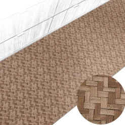 Küchenteppich Küchenläufer abwaschbar Teppichläufer Küche rutschfest Flur Läufer pflegeleicht Rattanoptik Breite 67cm