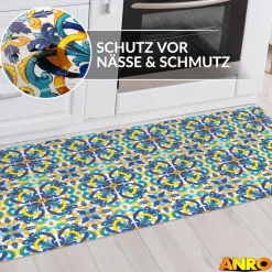 Küchenteppich Küchenläufer abwaschbar Teppichläufer Küche rutschfest Flur Läufer pflegeleicht Italien Fliesen Breite 67cm