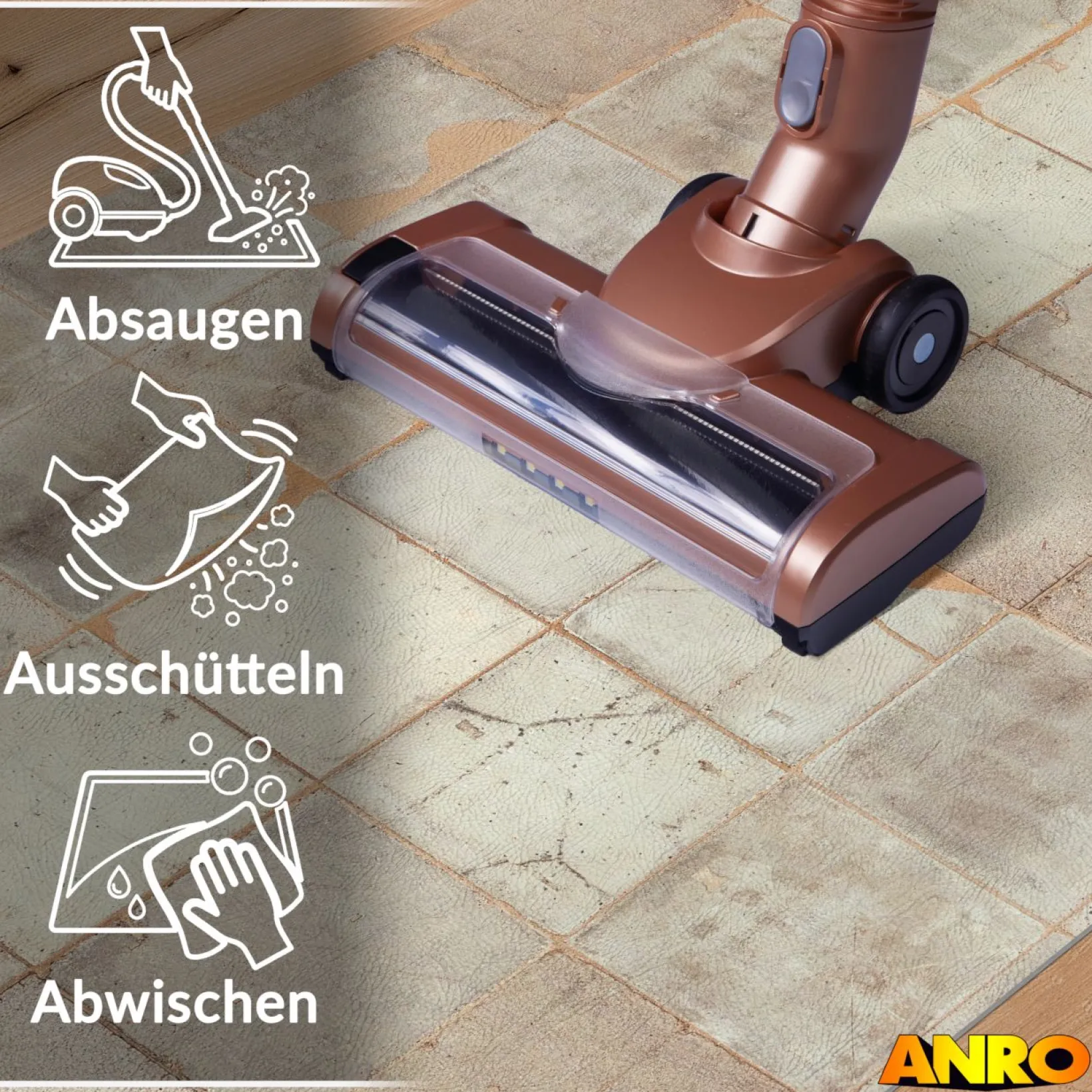 Küchenteppich Küchenläufer abwaschbar Teppichläufer Küche rutschfest Flur Läufer pflegeleicht Rustikale Optik Breite 67cm
