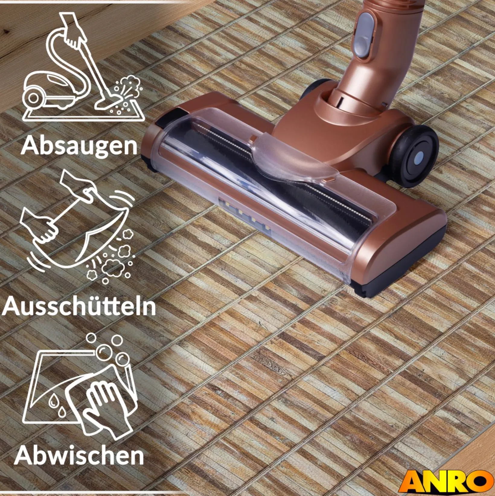Küchenteppich Küchenläufer abwaschbar Teppichläufer Küche rutschfest Flur Läufer pflegeleicht Nagasaki Breite 67cm