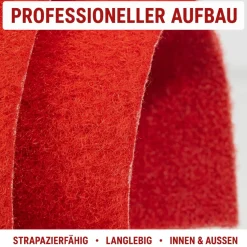 Kunstrasen Rasenteppich für Balkon Terrasse Meterware Rot