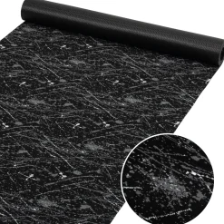 Läufer Flur Teppichläufer Küchenläufer rutschfest Velvet Schwarz Breite 65cm / 100cm