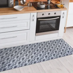 Läufer Flur Teppichläufer Küchenläufer rutschfest Rosen Grau Breite 65cm / 100cm