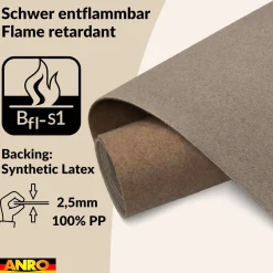 Messeteppich Eventteppich Beige Teppich für Messe Event Messeboden Meterware BFL-S1 Alex