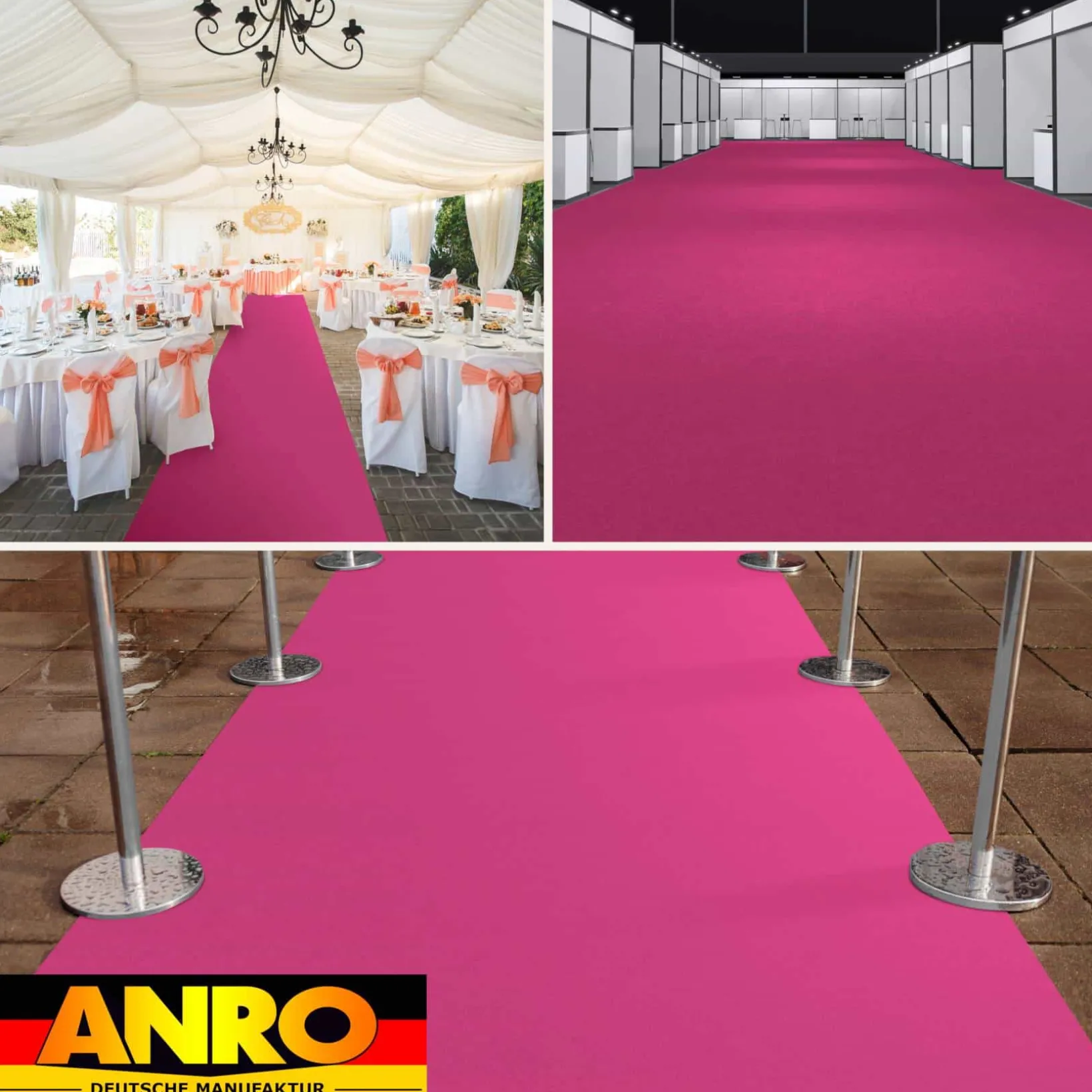 Messeteppich Eventteppich Magenta Teppich für Messe Event Messeboden Meterware BFL-S1 Alex