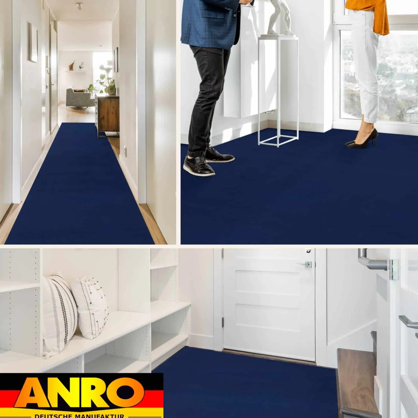 Messeteppich Eventteppich Marineblau Teppich für Messe Event Messeboden Meterware BFL-S1 Alex