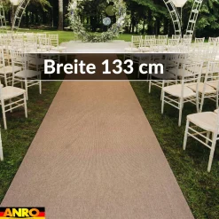 Messeteppich Rips Teppich für Messe Büro Eventteppich Beige Meterware BFL-S1 Yula