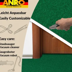 Messeteppich Rips Teppich für Messe Büro Eventteppich Grün Meterware BFL-S1 Yula