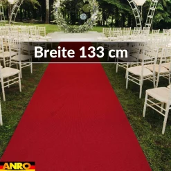 Messeteppich Rips Teppich für Messe Büro Eventteppich Rot Meterware BFL-S1 Yula