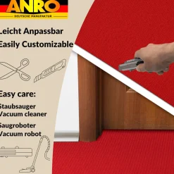 Messeteppich Rips Teppich für Messe Büro Eventteppich Rot Meterware BFL-S1 Yula