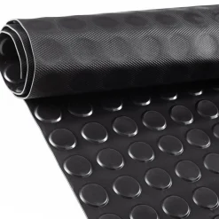 Noppenmatte Gummimatte Meterware TPE Gummiläufer Gummi Bodenbelag Noppen 3mm Schwarz Breite 140cm