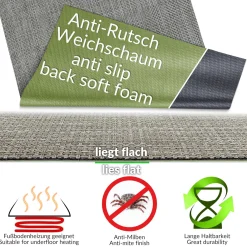 Outdoorteppich Teppichläufer Küchenläufer Rattan Tatami | 50/ 67/ 100 cm Breit