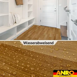 PVC Bodenbelag Holzoptik Hellbraun Meterware Vinylboden Fußbodenbelag 140cm Breit Bodenschutzmatte