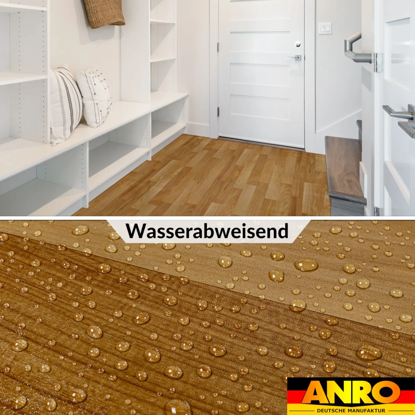 PVC Bodenbelag Holzoptik Hellbraun Meterware Vinylboden Fußbodenbelag 140cm Breit Bodenschutzmatte