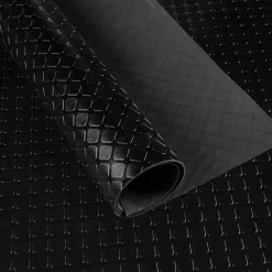 PVC Bodenbelag Meterware Antirutschmatte Dionis Vinylboden Rollenware Stärke 1,5mm Karo Schwarz Breite 100cm