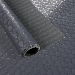 PVC Bodenbelag Meterware Antirutschmatte Vinylboden Rollenware Stärke 1,5mm Noppen Anthrazit 100cm Breite