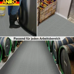 PVC Bodenbelag Meterware Vinylboden Tränenblech Riffelblech Optik 1mm Silber 140cm Breit
