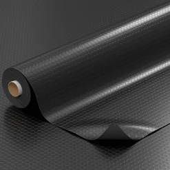 PVC Bodenbelag Vinylboden Noppen 1mm Antirutschmatte Noppenmatte Meterware Schwarz 140cm Breit