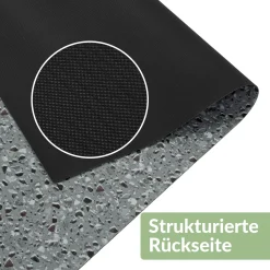 PVC Bodenbelag Vinyl Fußbodenbelag PVC Boden Vinylboden Terrazo Grau Meterware Breite 140cm