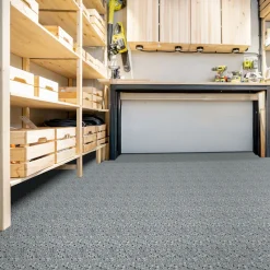 PVC Bodenbelag Vinyl Fußbodenbelag PVC Boden Vinylboden Terrazo Grau Meterware Breite 140cm