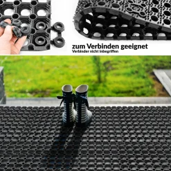 Ringgummimatte Gummi Fußmatte Meterware Breite 100cm