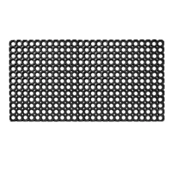 Ringgummimatte Gummimatte Wabenmatte Fußabtreter Schmutzfangmatte 50x100cm Schwarz 23mm