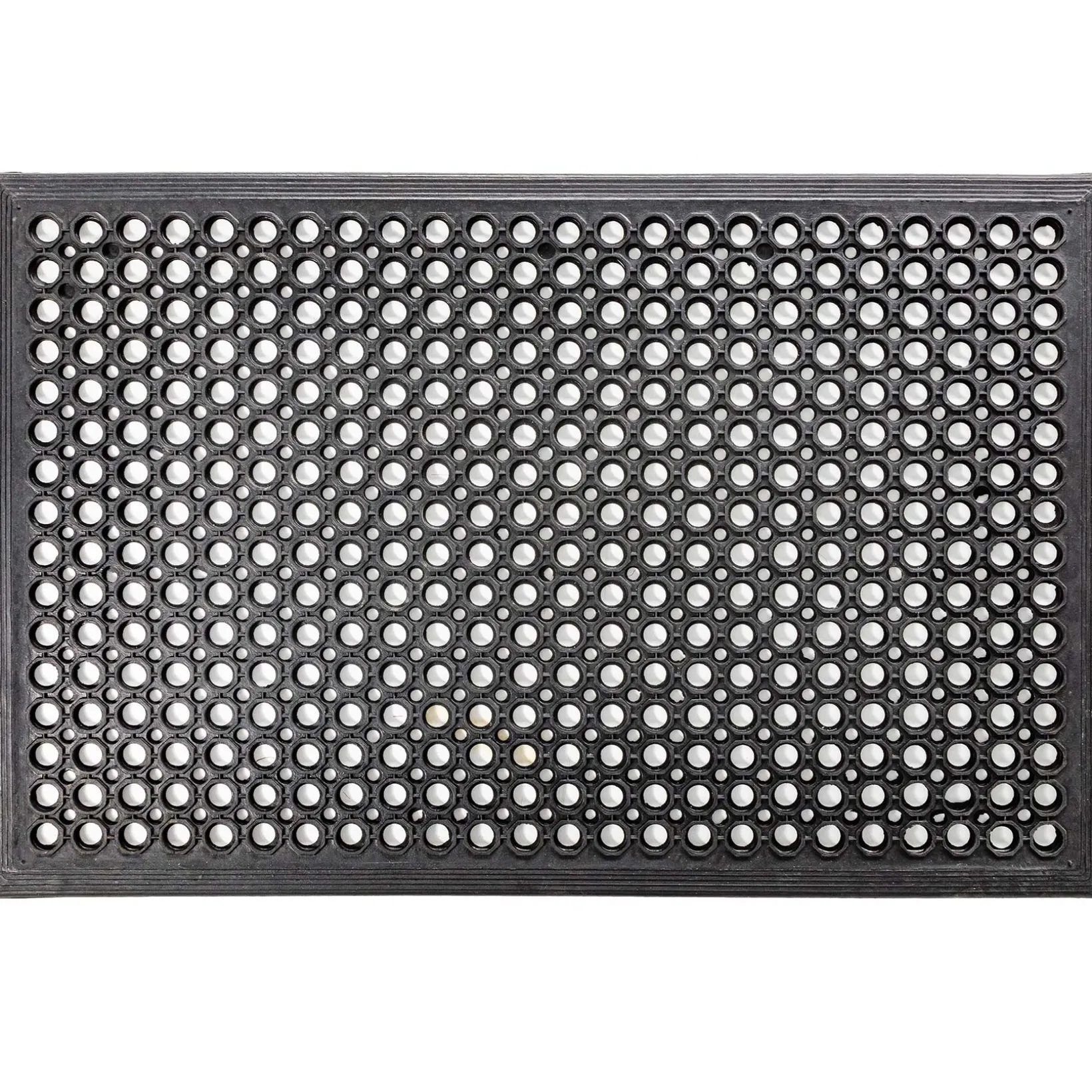Ringgummimatte mit Gummirand Schmutzfangmatte Gummimatte Wabenmatte 60x90cm Schwarz 14mm