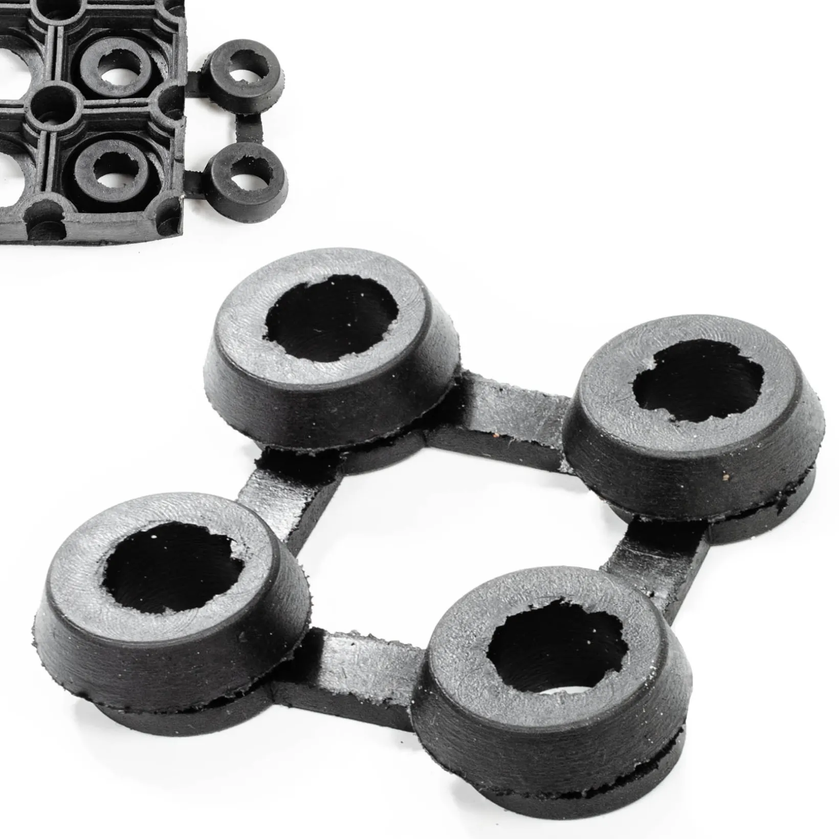 Ringgummimatten Verbinder schwarz für Ringmatten 16 und 22 mm