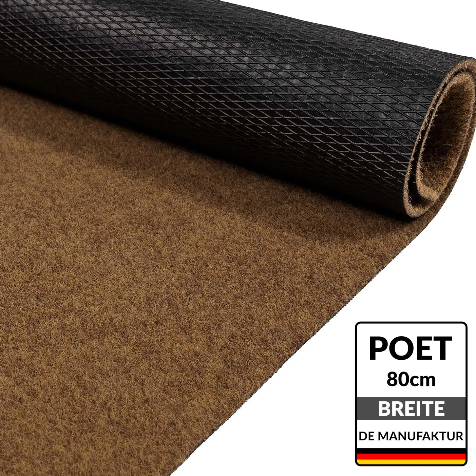 Sauberlaufmatte Schmutzfangmatte Teppichläufer Läufer Flur Innen Außen Eingang POET Breite 80cm Kokos